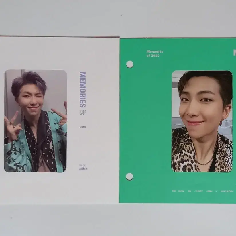 [HOTSALE] 방탄 18 20 메모리즈 블레 남준 알엠 포카 2장