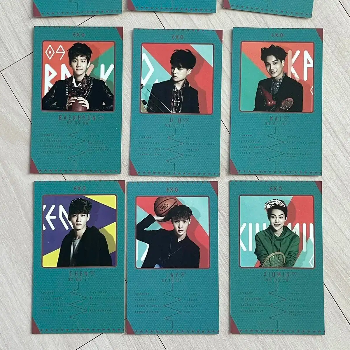 엑소시즌그린팅포카 엑소포카 엑소굿즈 엑소랜봉 도경수포카 디오포카 디오굿즈 3