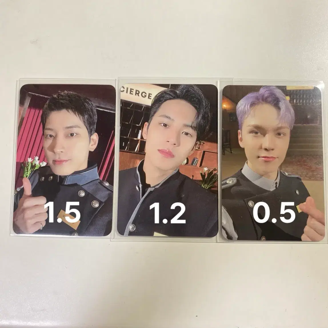 세븐틴 팔로우 앙콘 캐럿존 원우 민규 버논 포카 양도합니다