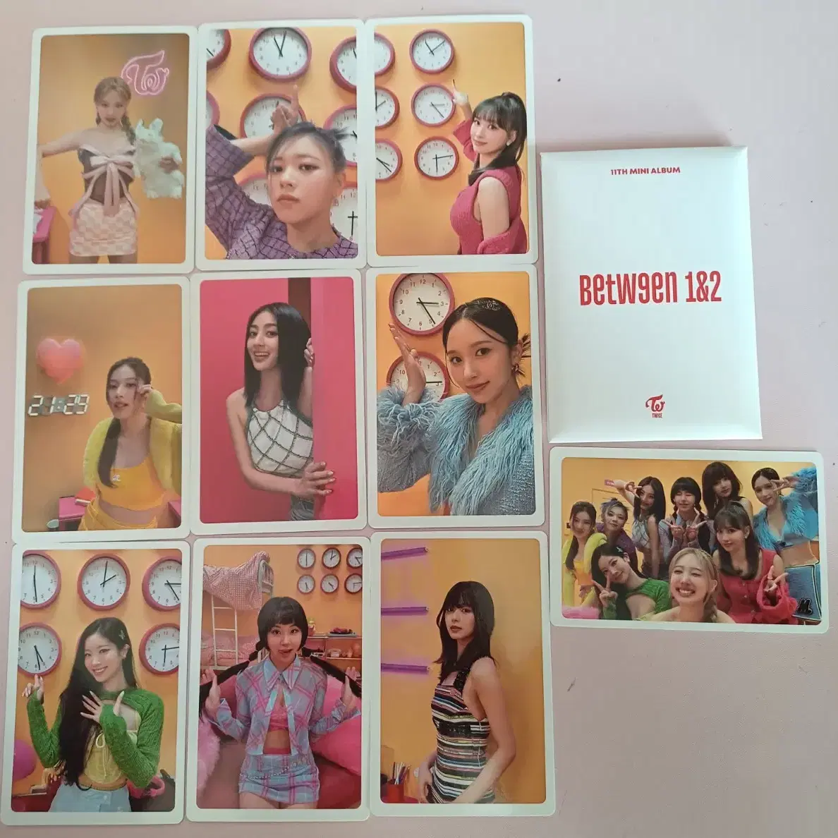 트와이스 나연 정연 모모 사나 지효 미나 다현 채영 쯔위 단체 특전 포카 3