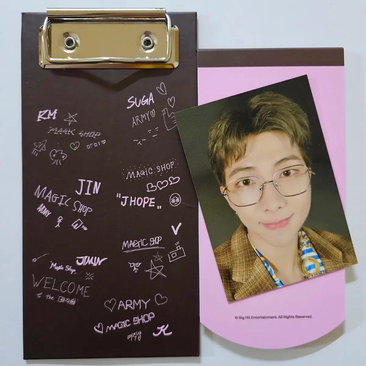 (일본 남준 포카 1장) 방탄 BTS 일직샵 매직샵 클립보드 RM