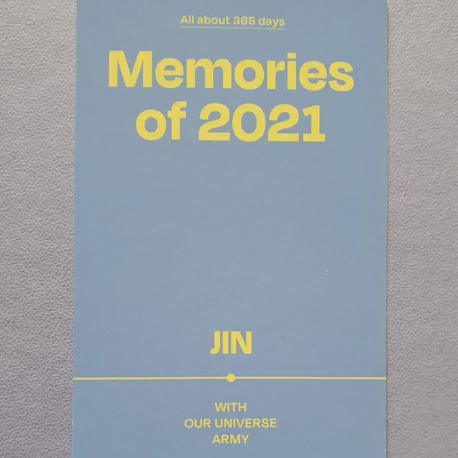 방탄 2021 메모리즈 진 석진 디비디 포카 판매 2