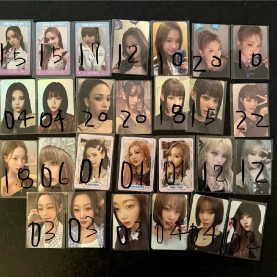 에스파 카리나 윈터 지젤 닝닝 kms 이즈위 중국영통 포카 포토카드 12