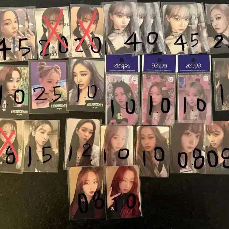 에스파 카리나 윈터 지젤 닝닝 kms 이즈위 중국영통 포카 포토카드 2