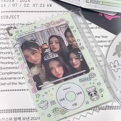 [새해특가] Y2K 양면 포카파우치 탑로더 보넥도하투하아이브에스파올데프 2