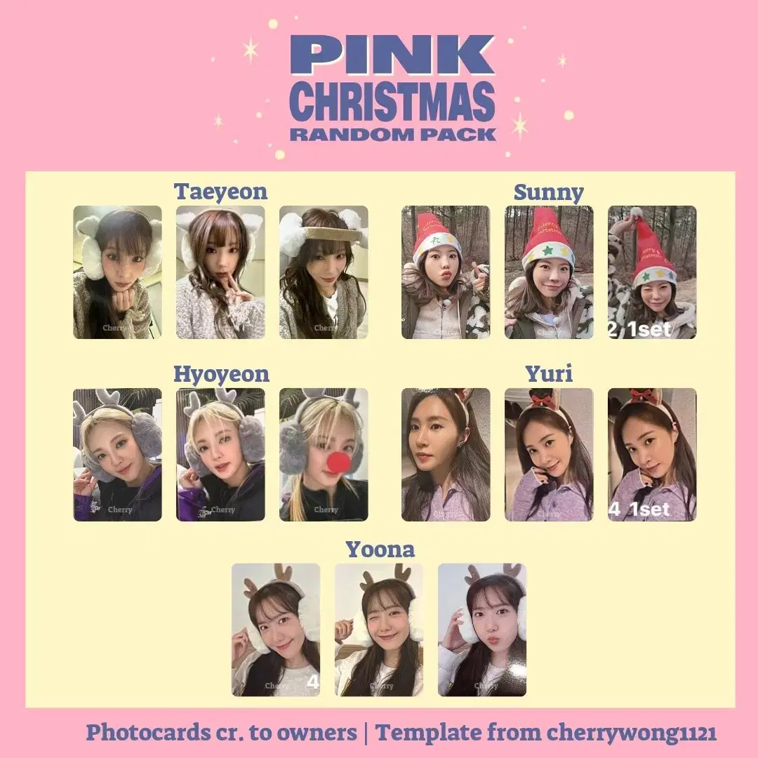 미개봉) sm 핑크 크리스마스 랜덤팩 포카 소녀시대 레드벨벳 엔시티 굿즈 4