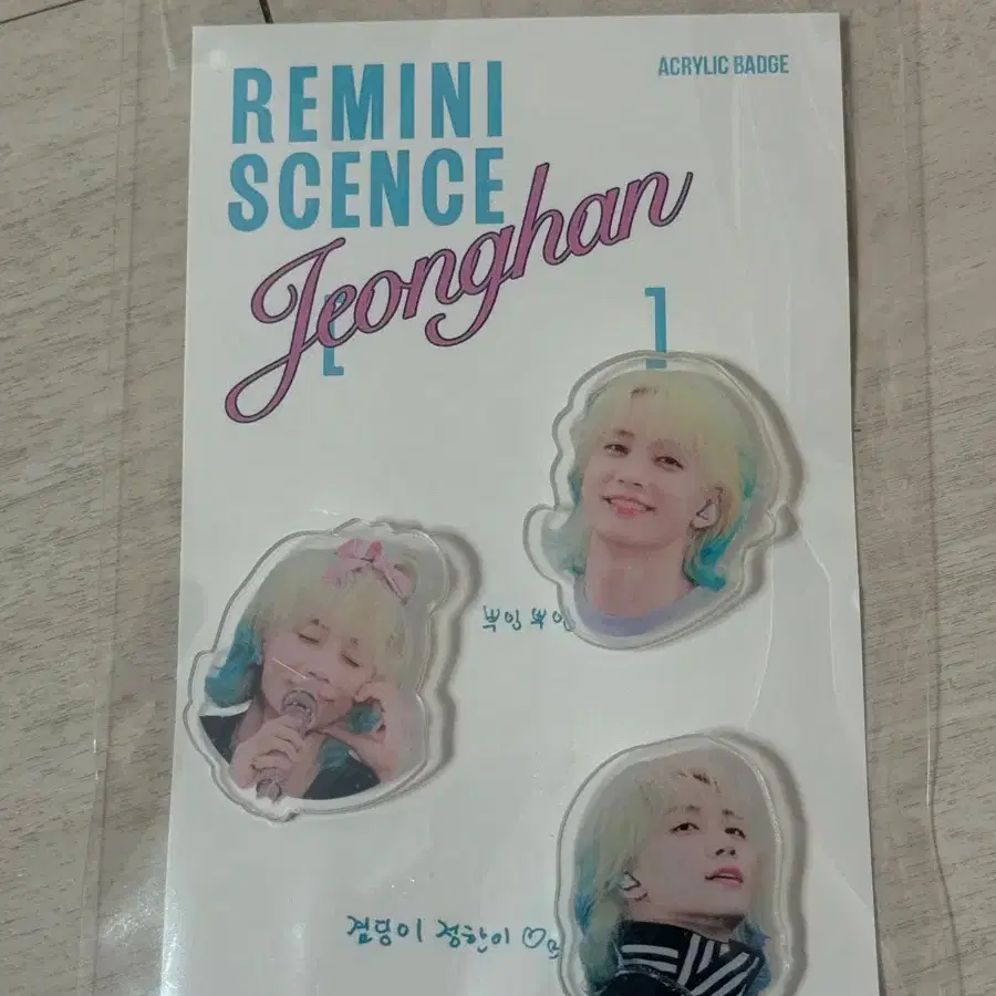 세븐틴 정한 굿즈 아크릴 뱃지 판매 양도 / 인형 포카 분철