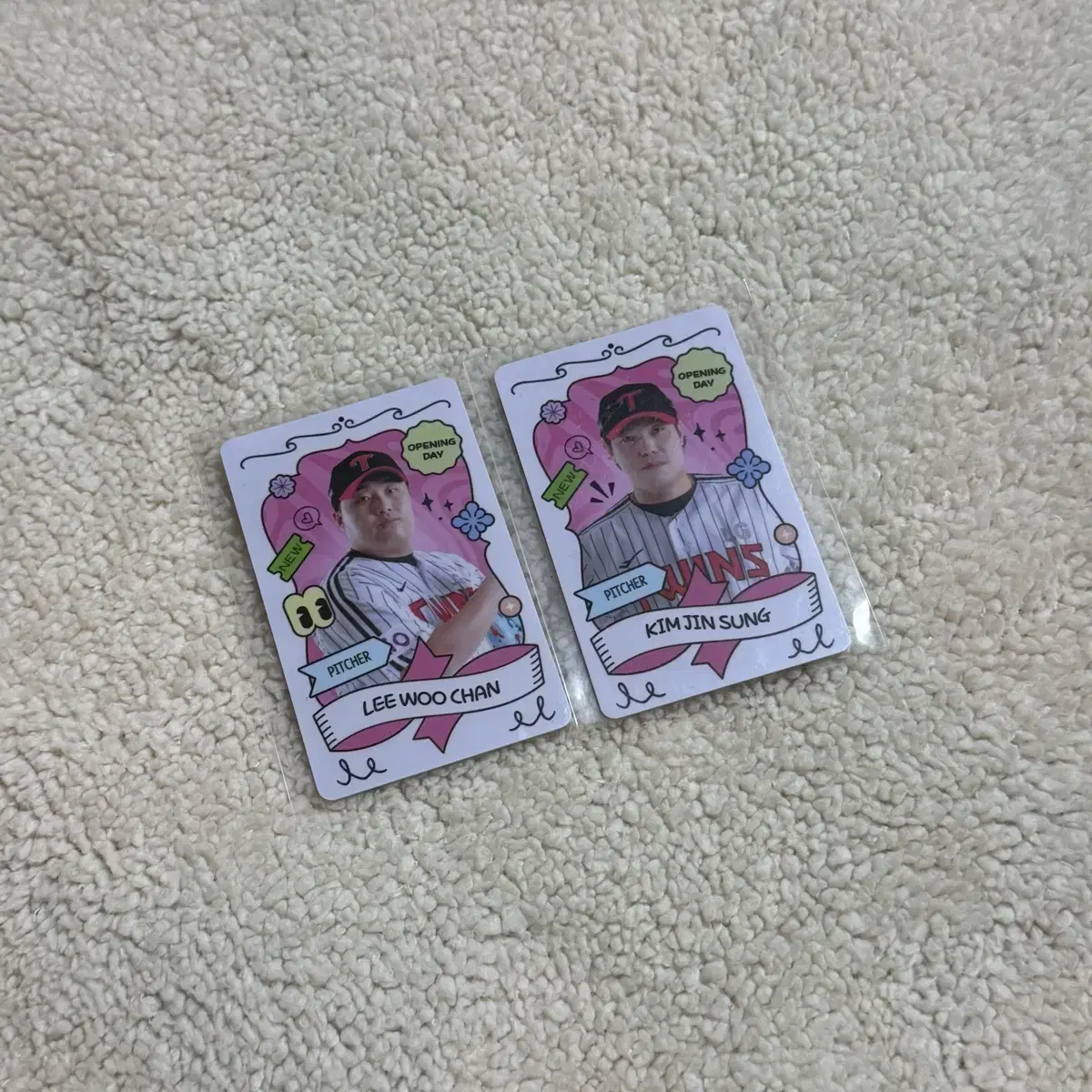 엘지 트윈스 랜덤 포카 포토카드 김진성 이우찬