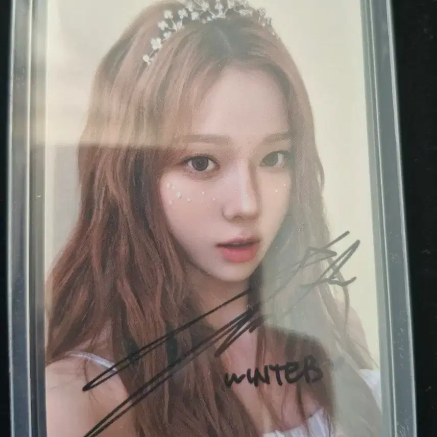 윈터 친필 싸인 포카 2