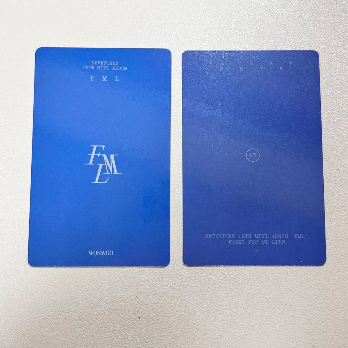세븐틴 원우 FML 포카 1장 2