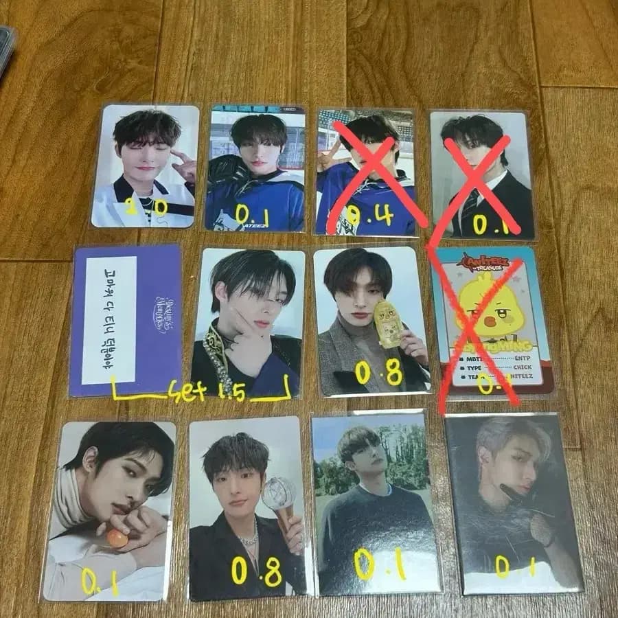 에이티즈 민기 포카 91장 처분 미공포 특전 팝업 앨포 일본앨범 7