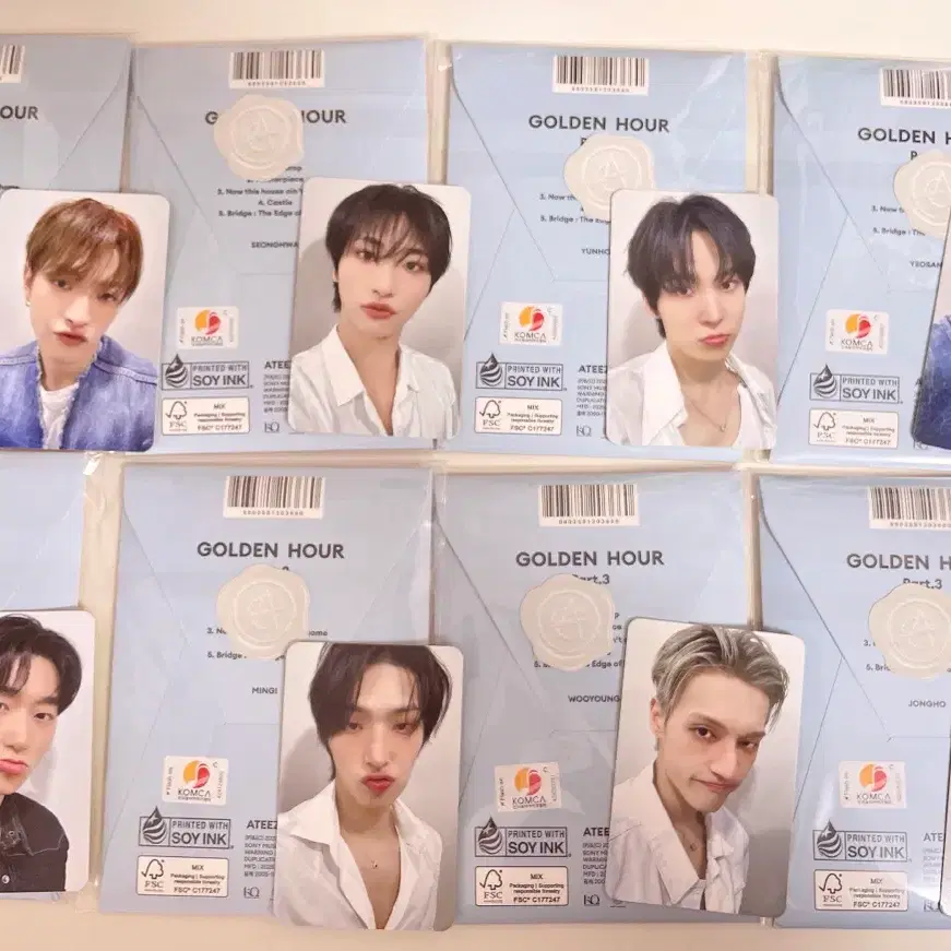 에이티즈 메이크스타 레몬드롭 삐죽 포카 포토카드 미공포 분철 양도