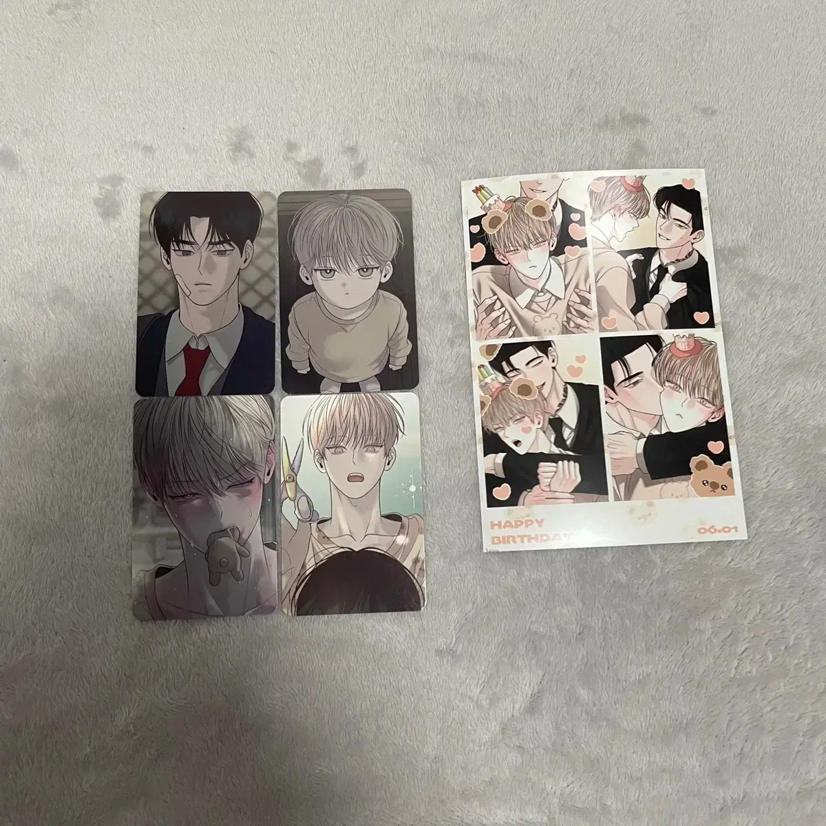 엎질러진 피 컬렉션 포카 포토카드 프박 프린팅박스 bl 비엘 웹툰 컬포