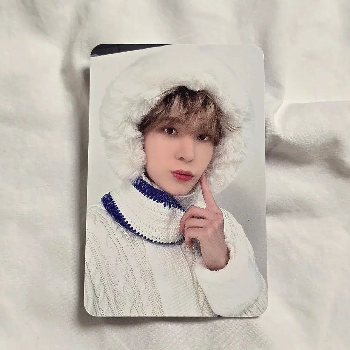 에이티즈 윤호 윈터 후면 싸인 포카 특전 1