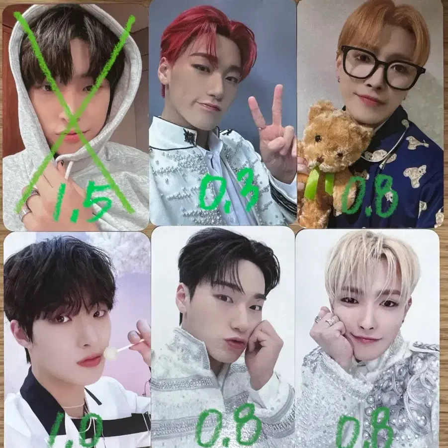 에이티즈 최산, 민기, 홍중 포카 (미공포, 럭드)