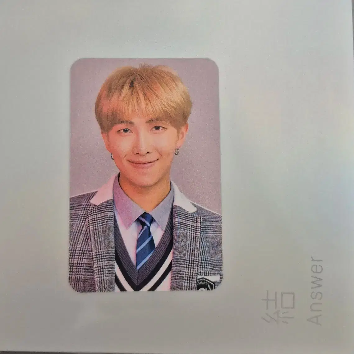 럽유어셀프 앤써 L 포카 남준 RM 방탄 bts 럽셀 교복