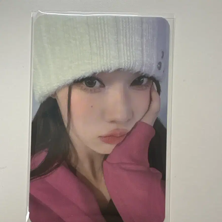 에스파 윈터 핑크후디 포카 팔아요 1