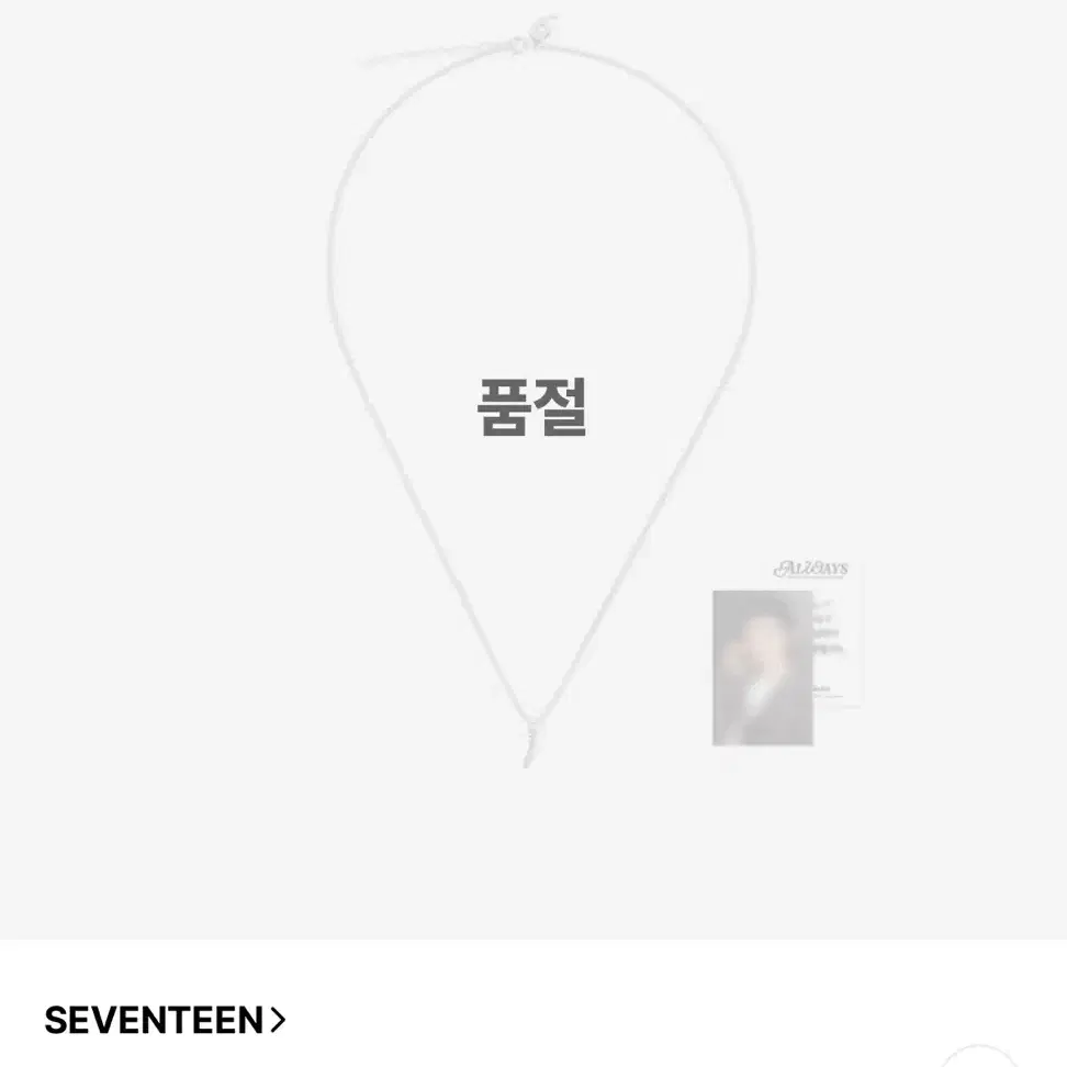 [새상품] 세븐틴 정한 윤정한 9주년 목걸이 포카포함