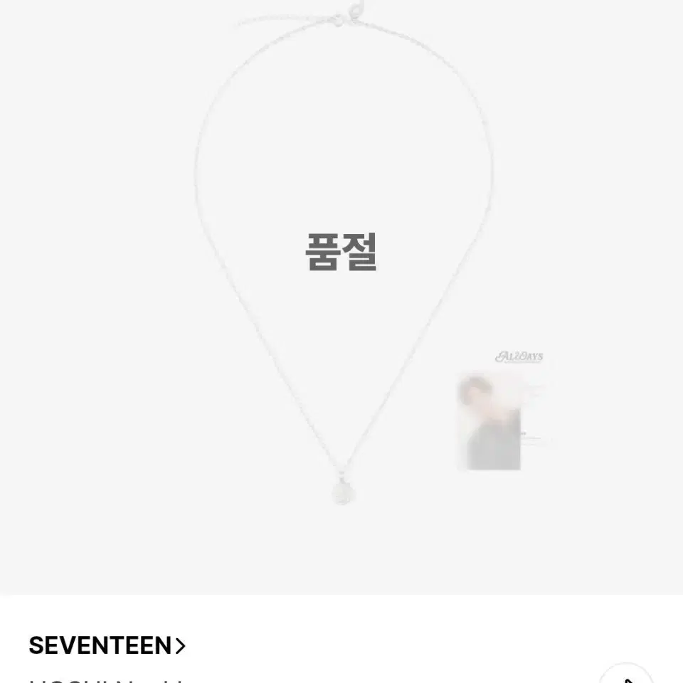 세븐틴 호시 9주년 목걸이 포카포함 미개봉 새상품 원가 양도 판매 권순영