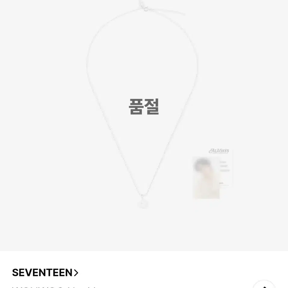 세븐틴 원우 9주년 목걸이 포카포함 미개봉 새상품 원가 양도 판매 전원우 1