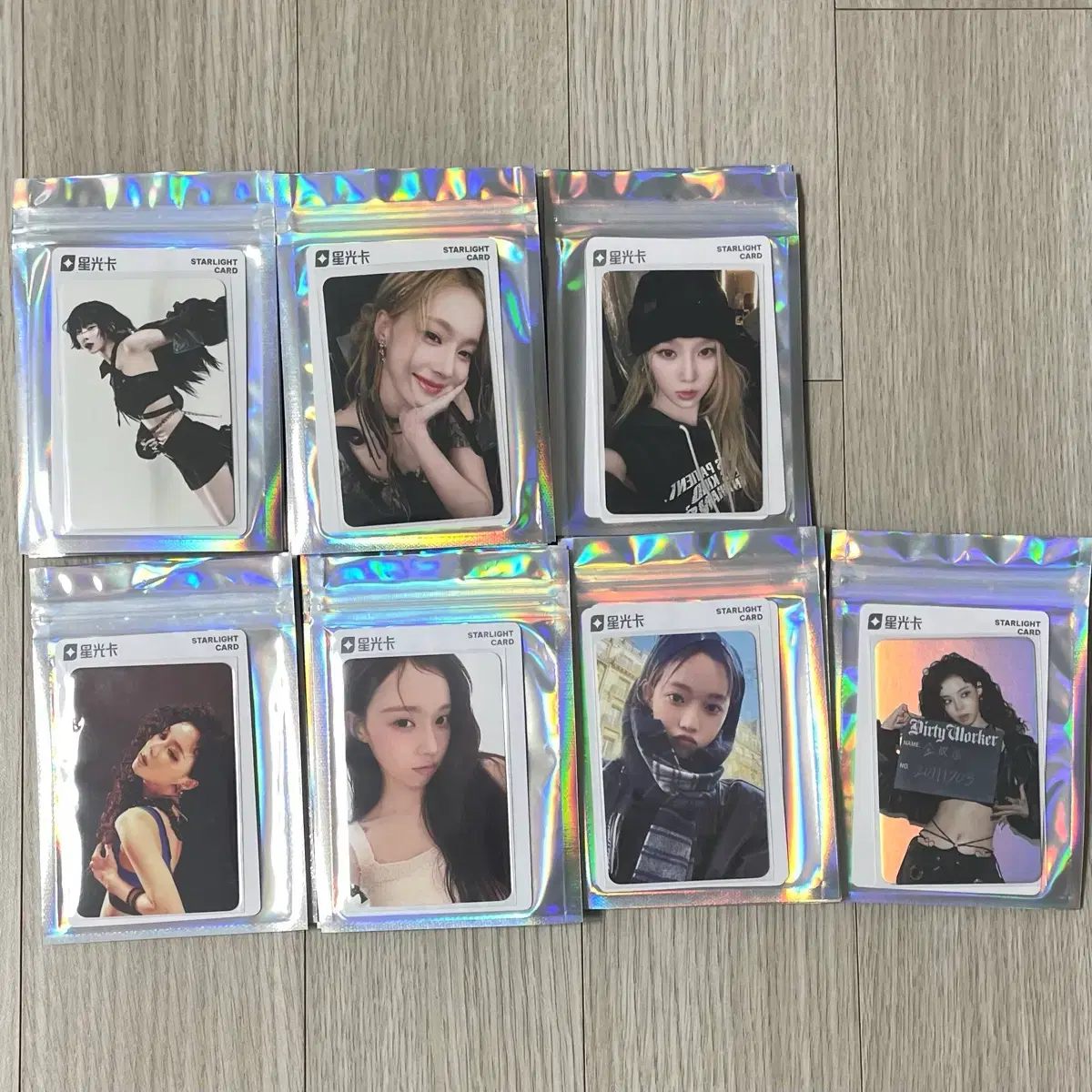 에스파 윈터 큐큐뮤직 위플래시 더티워크 포토카드 미개봉 양도