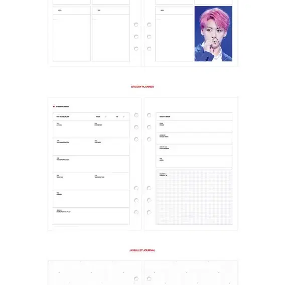 방탄소년단 정국 6공 다이어리 포카 스티커 헤드라이너 2019 시즌그리팅 11