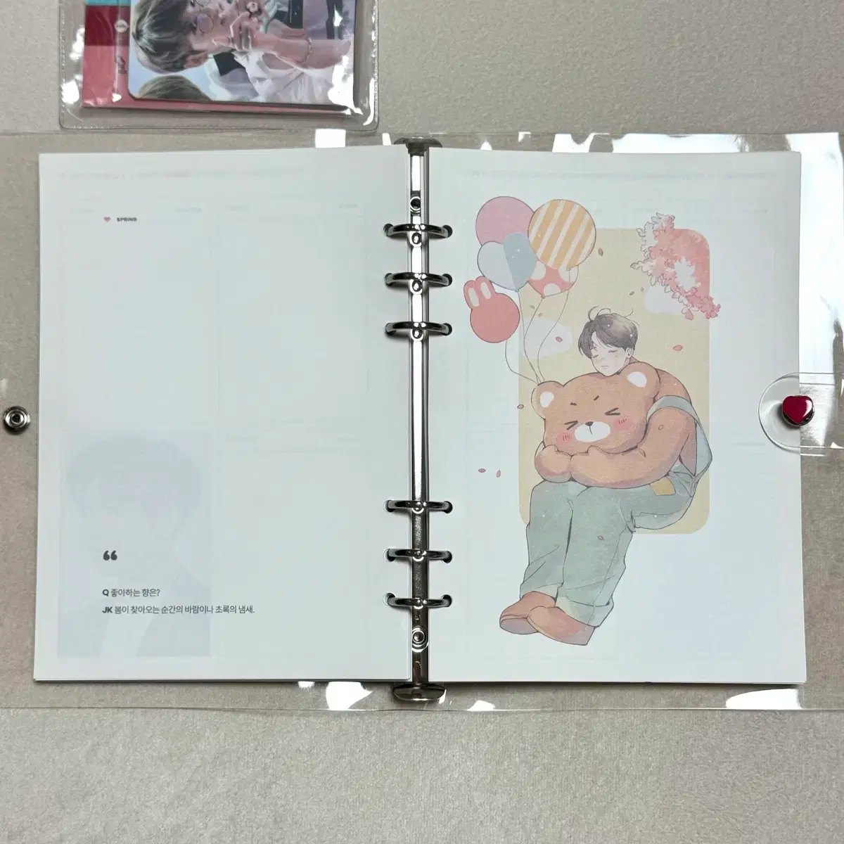 방탄소년단 정국 6공 다이어리 포카 스티커 헤드라이너 2019 시즌그리팅 6