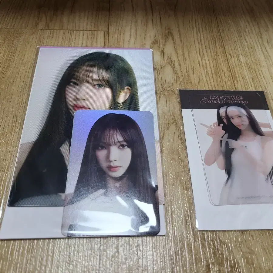에스파 팝업 카리나 공식 MD 팝니다 렌티큘러 포카