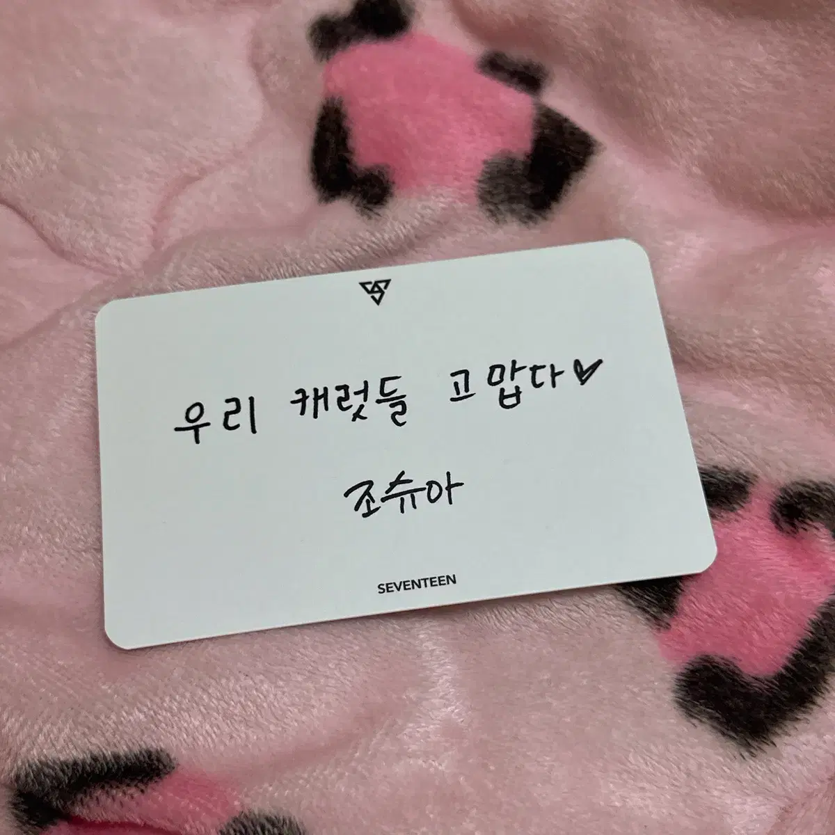 세븐틴 조슈아 고맙다 공방 포카 2