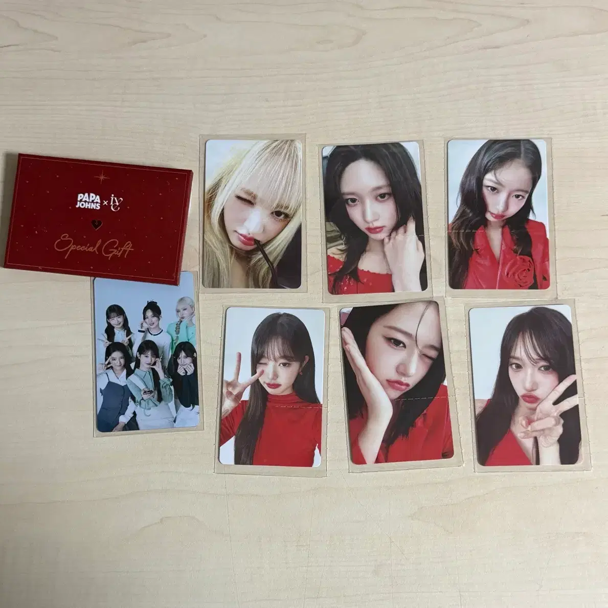 가격제시)아이브 파파존스 포카 + 단체포카
