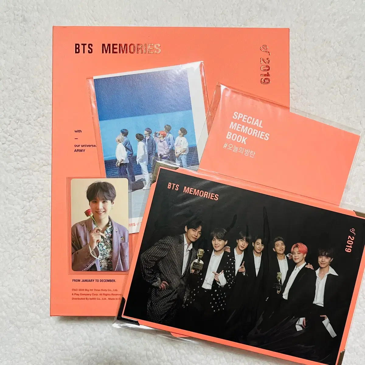 방탄소년단 메모리즈 memories 2019 DVD 슈가 윤기 포카 판매