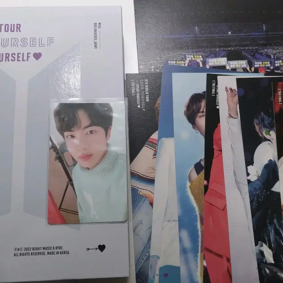 방탄소년단 스픽콘 파이널dvd 진 포토카드 굿즈 러브유어셀프 스픽유어셀프 1