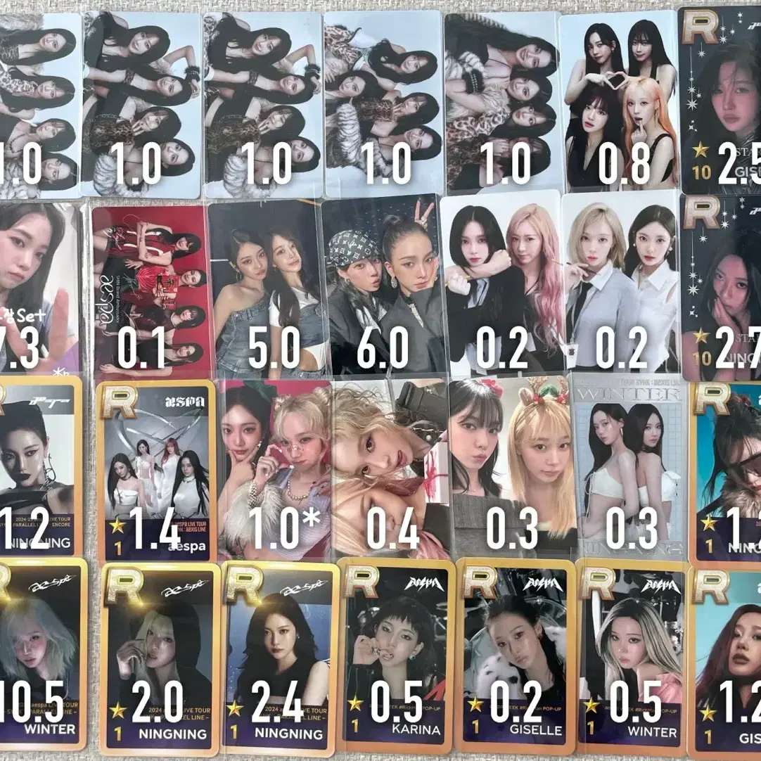 에스파 단체 유닛 포토카드 양도 카리나 지젤 윈터 닝닝 슈스엠