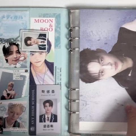 (탈덕처분)세븐틴 문준휘 포카 제발 사가주세요 하늘색마카롱바인더 4
