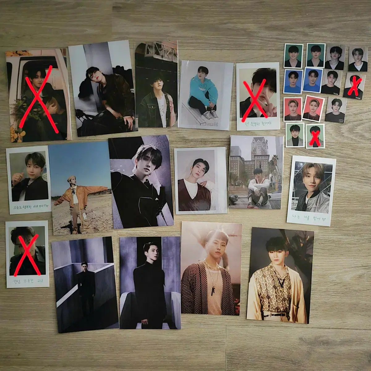 세븐틴 포카 100여장 + 공식 굿즈 (단체포카, 엽서, 증명사진 등) 4