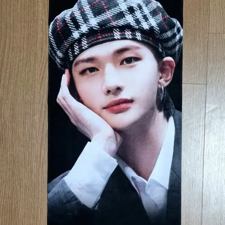 스키즈 현진 반사 슬로건 베레모 황현진 포카 스트레이키즈