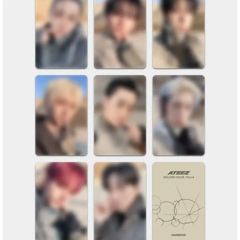 에이티즈 골든아워 메이크스타 뀨우 미공포 포카 포토카드 pc 분철 양도
