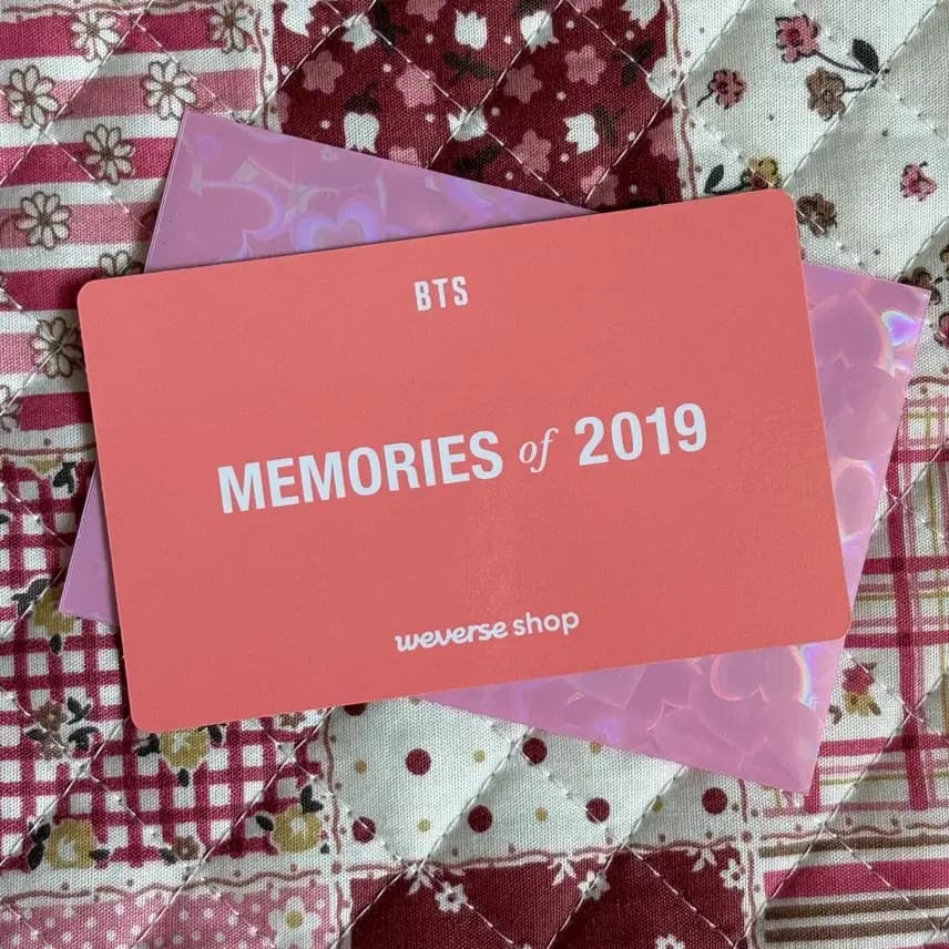 방탄 19 메모리즈 특전 단체 포카 알엠슈가진제이홉지민뷔정국 2
