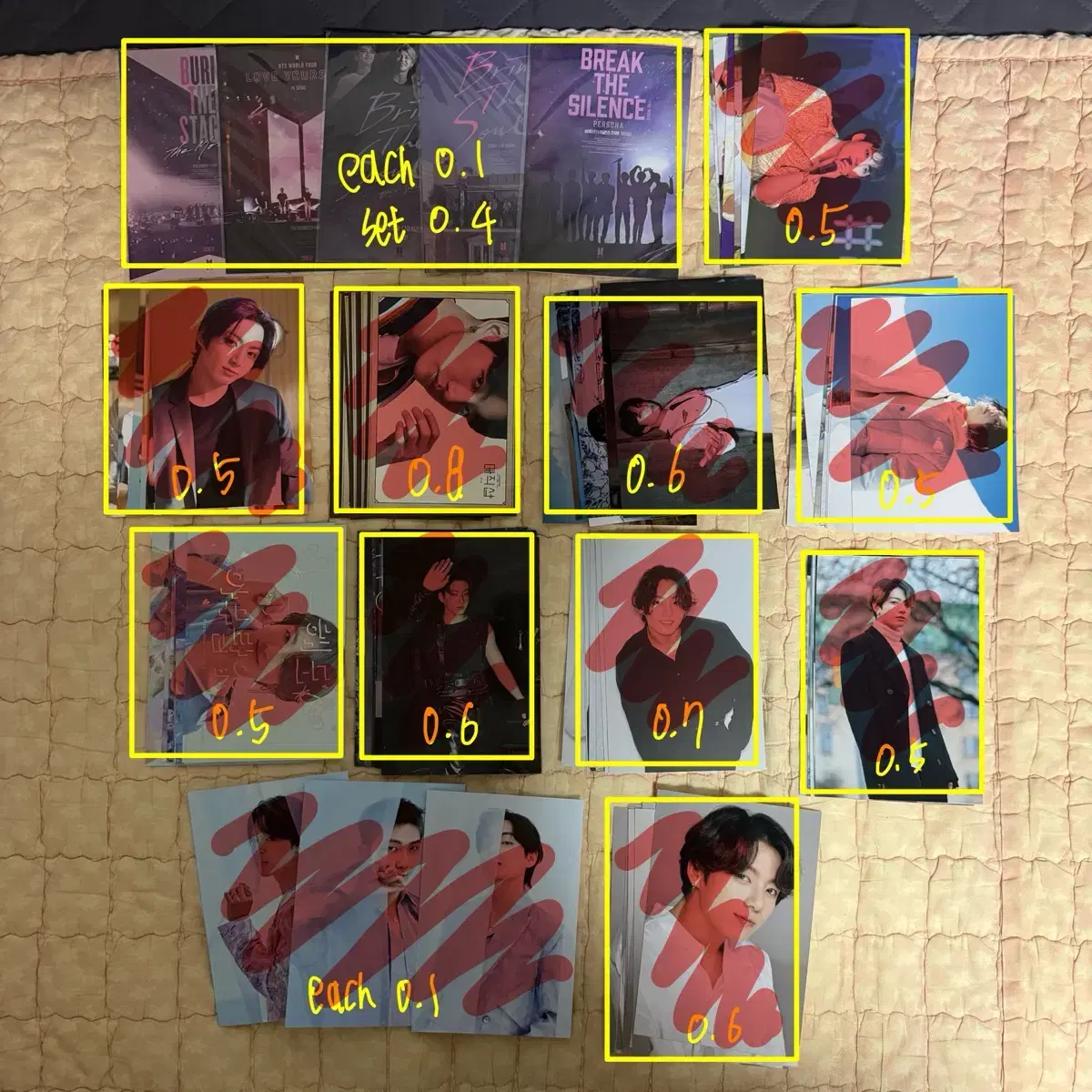 양도) 방탄 bts 양도 포카 프포 피켓 4