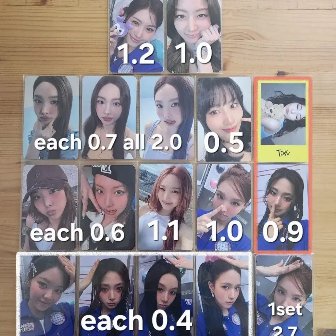 트와이스 10주년 트레카, 입장포카, 빙고완성 특전 포카 양도 1