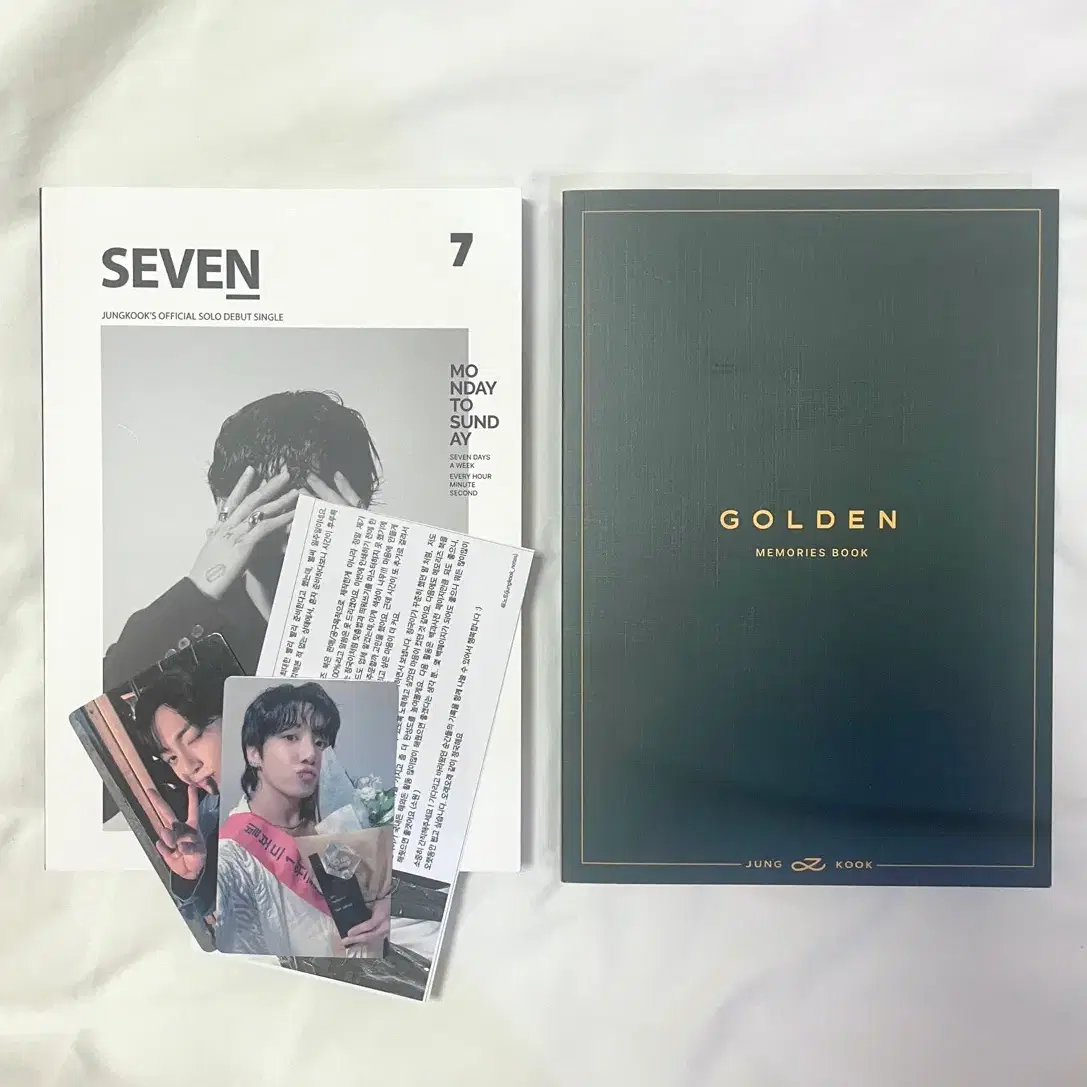 정국 노트님 세븐 + 골든 메모리즈 북 인터뷰 방탄 비공굿 비공식 포카