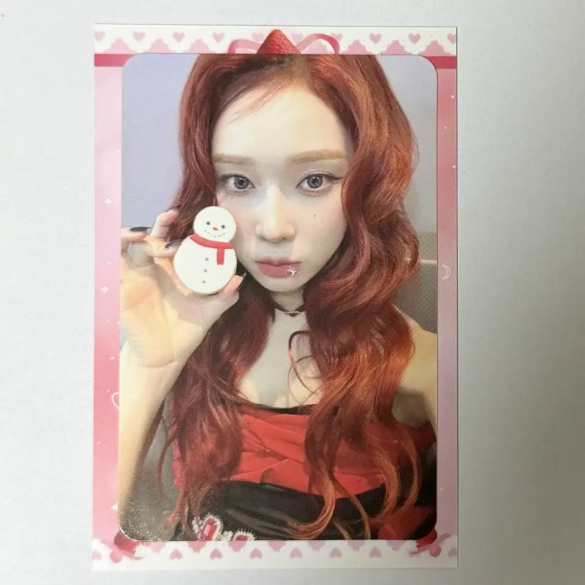 에스파 윈터 2023 핑크 크리스마스 트레카 포카 포토카드