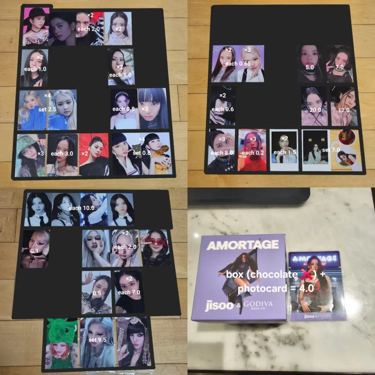 블랙핑크 블핑 지수 제니 로제 리사 전소미 포카 포토카드 양도 판매