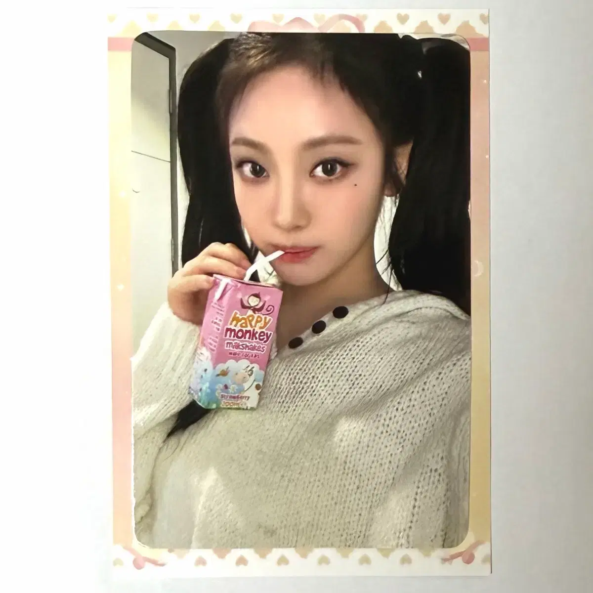 에스파 닝닝 딸기우유 닝 드라마 파우치 엠디 포카 포토카드 1