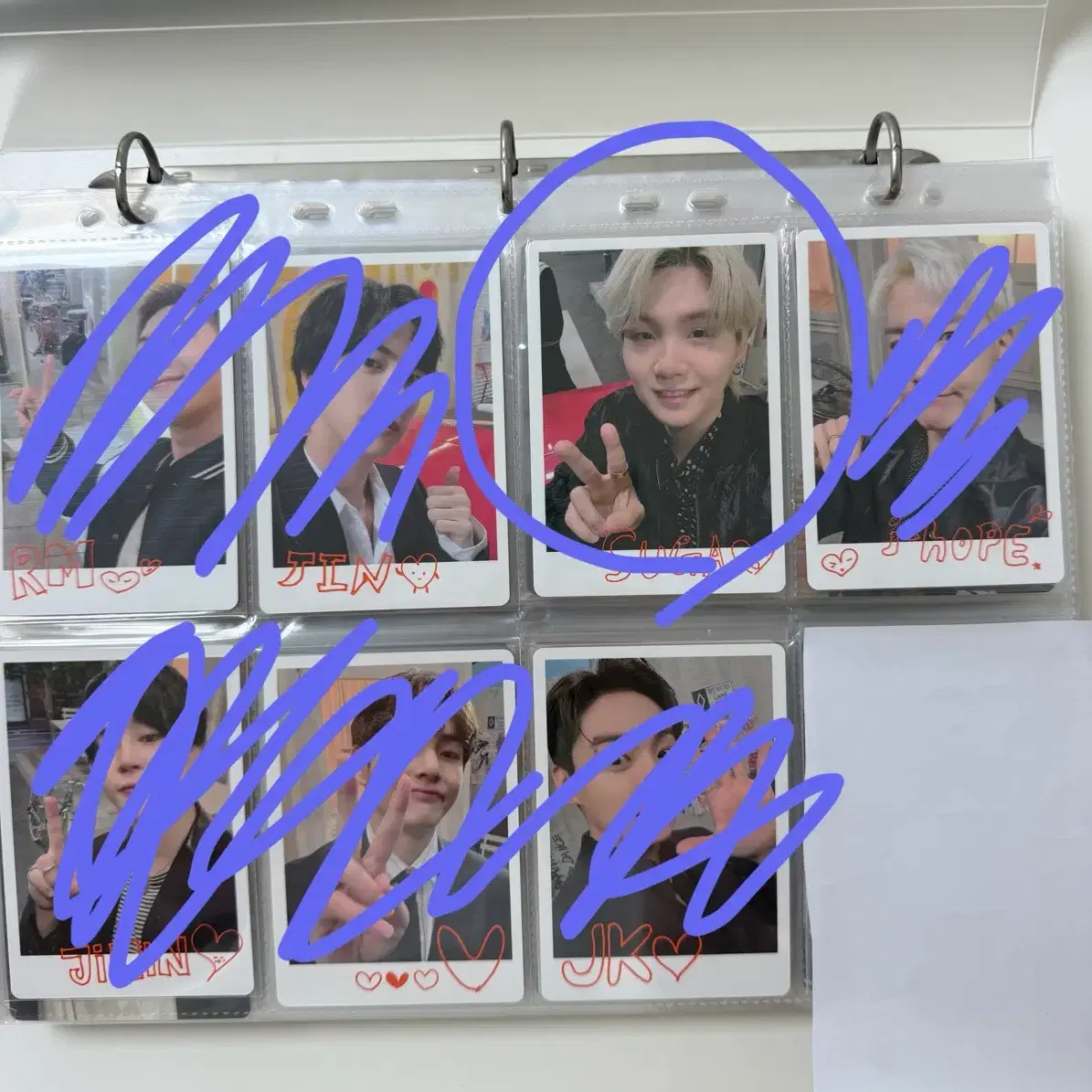 방탄 윤기 퍼투댄 미니포카 9장 드볼(스페셜 포카 포함) 2