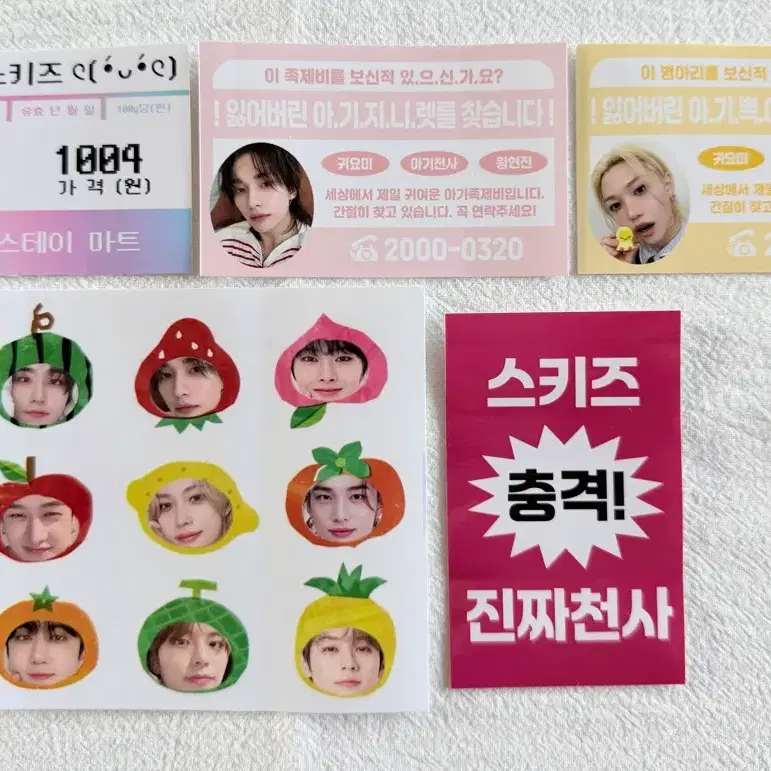 3배) 스키즈 비공굿 도무송 포토카드 랜박 4