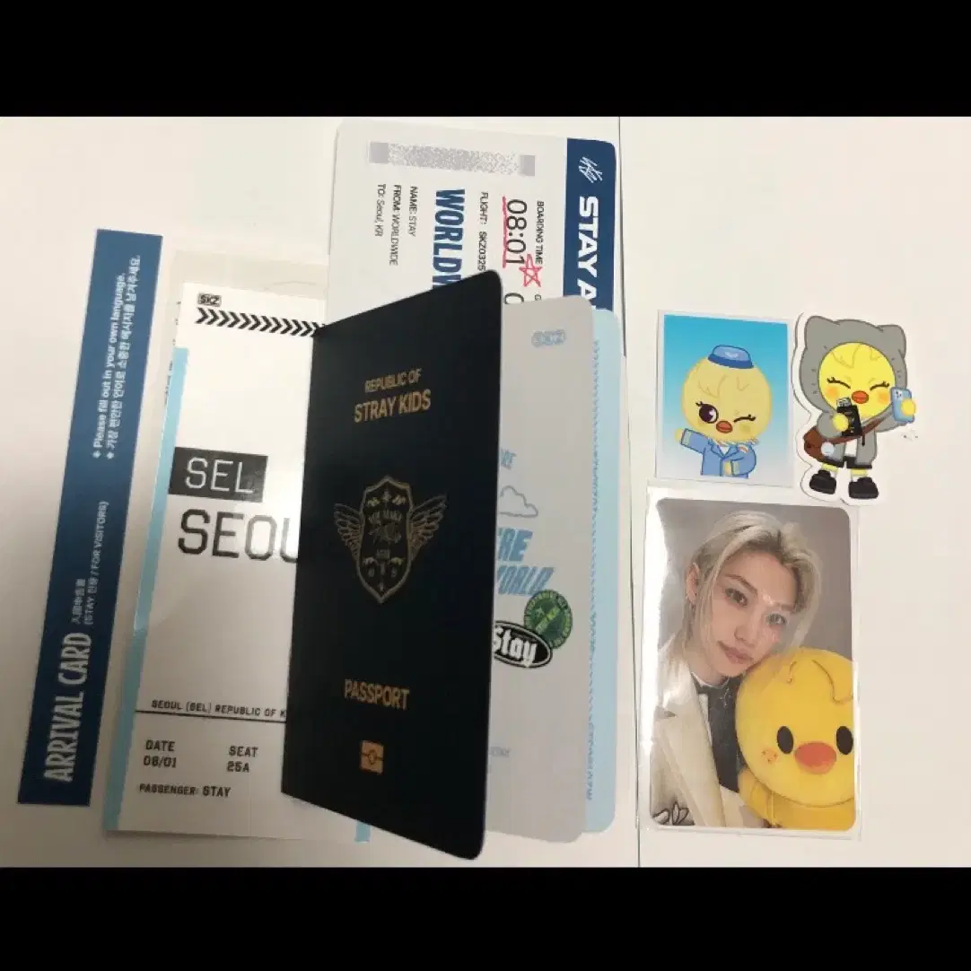 필릭스 뽁아리 스키주 팝업 특전 증사 스티커 포카 여권 포토카드 증명사진 1