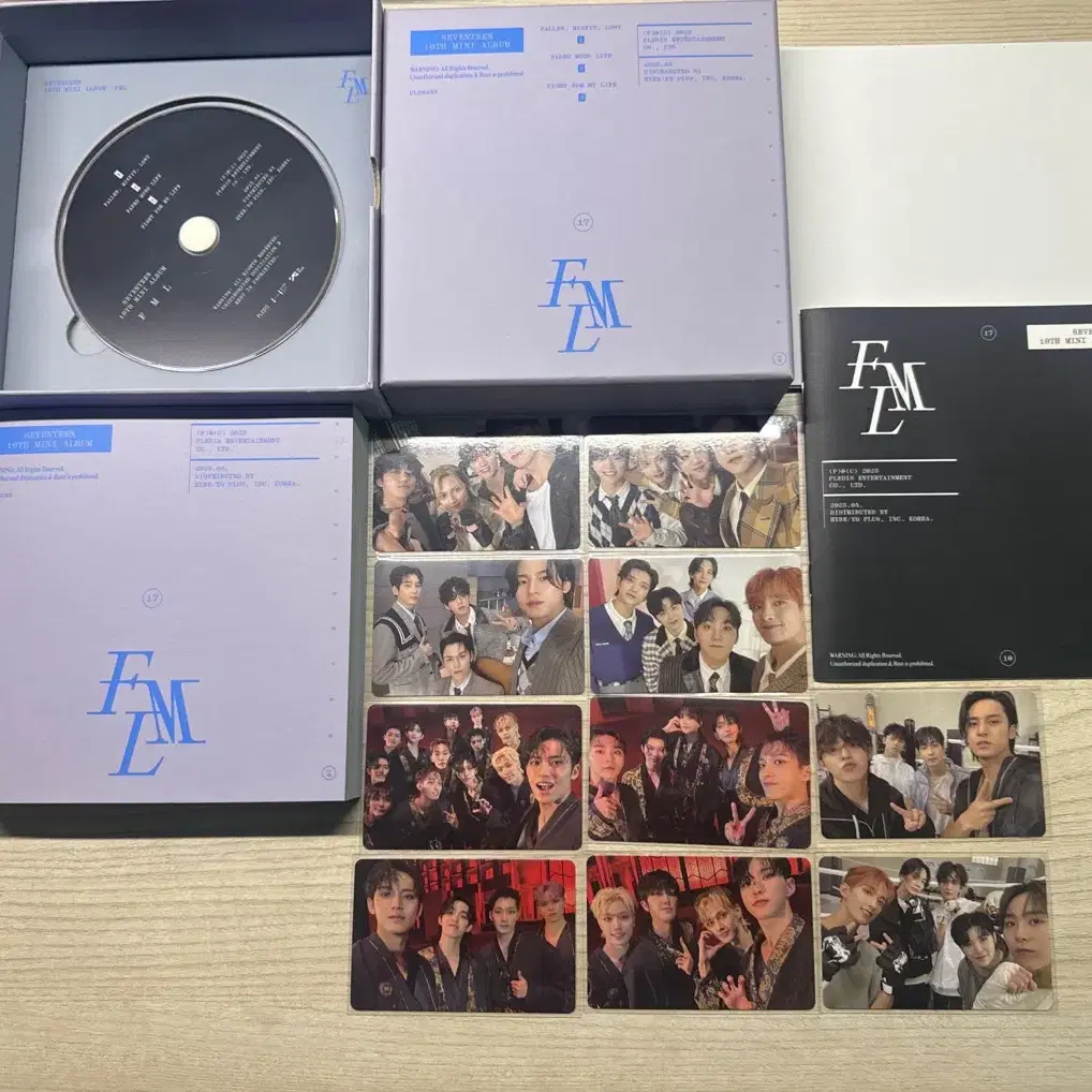 세븐틴 FML 앨범 디럭스버전 단체포카 유닛포카