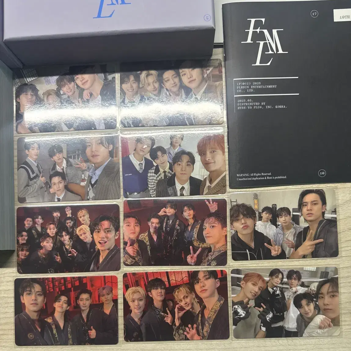 세븐틴 FML 앨범 디럭스버전 단체포카 유닛포카 2