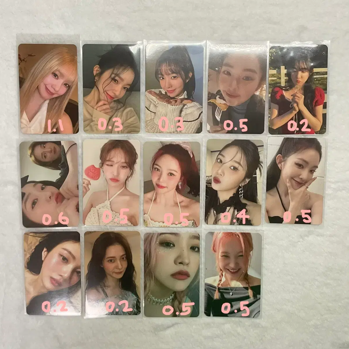 레드벨벳 레벨 포토카드 포카 pc 대량 양도 여돌 아이린 조이 예리 웬디